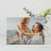 We hebben de Typografie Landschap Foto Aankondigin Kaart (Staand voorkant)