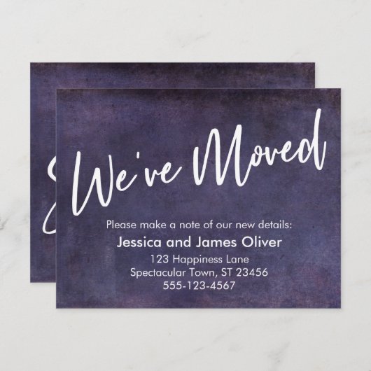 We hebben de typografie Paarse Grunge aankondiging (Voorkant / Achterkant)