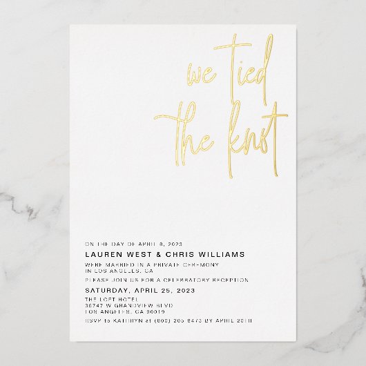 We hebben de uitnodiging tot Folie voor weddenscha (Voorkant)