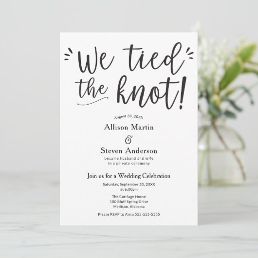 We hebben de uitnodiging voor het ontvangen van de (Staand voorkant)