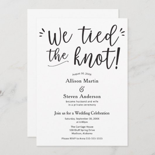 We hebben de uitnodiging voor het ontvangen van de (Voorkant / Achterkant)