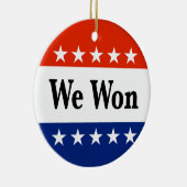 We hebben de verkiezingen van 2026 gewonnen keramisch ornament (Rechts)