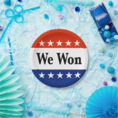 We hebben de verkiezingen van 2026 gewonnen papieren bordje (Feest)