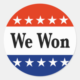 We hebben de verkiezingen van 2026 gewonnen ronde sticker