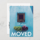 We hebben de Vibrant Aqua Wall verplaatst Aankondigingskaart (Voorkant / Achterkant)