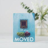 We hebben de Vibrant Aqua Wall verplaatst Aankondigingskaart (Staand voorkant)