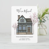 We hebben de Victoriaans House Moving Announcement Aankondiging (Staand voorkant)