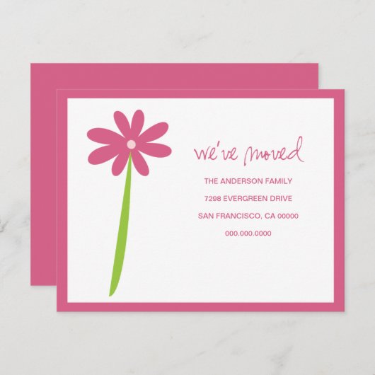 We hebben de Vloeraankondiging verplaatst (roze) Aankondiging (Voorkant / Achterkant)