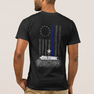 WE HEBBEN DE VOLKSBEsy Ross BLUE LINE American Fla T-shirt