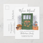 We hebben de voordeur van de pompoenholiday-bewegi aankondigingskaart (Voorkant / Achterkant)