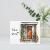 We hebben de voordeur verplaatst briefkaart (Staand voorkant)