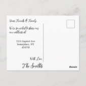 We hebben de voordeur verplaatst briefkaart (Achterkant)