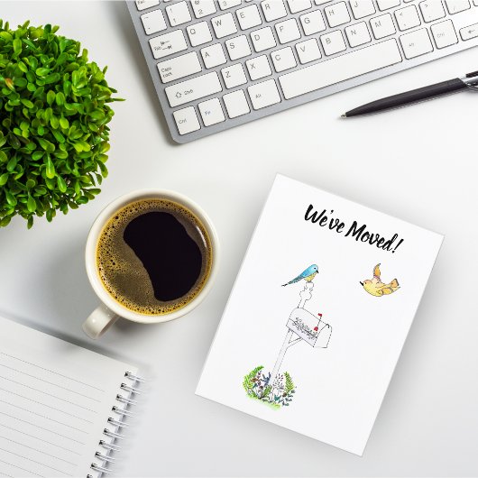 We hebben de voorjaars postbus verplaatst met zang aankondigingskaart