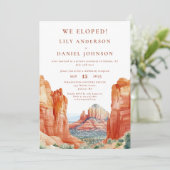 We hebben de Waterverf Desert Rock Elopement Foto Kaart (Staand voorkant)