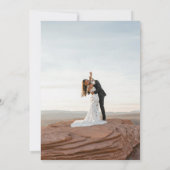 We hebben de Waterverf Desert Rock Elopement Foto Kaart (Achterkant)