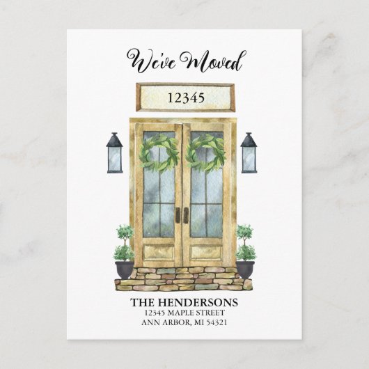 We hebben de Waterverf door Bewegende Aankondiging Briefkaart (Voorkant)