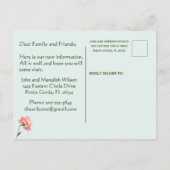 We hebben de Waterverf Floral Moving verplaatst Aankondigingskaart (Achterkant)