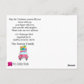 We hebben de waterverf kerstkaart verplaatst briefkaart (Achterkant)