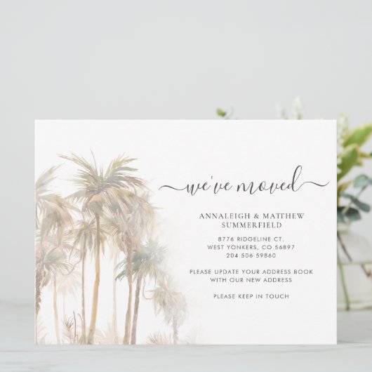 We hebben de Waterverf Manuscript Palm Trees verpl Aankondiging (Staand voorkant)