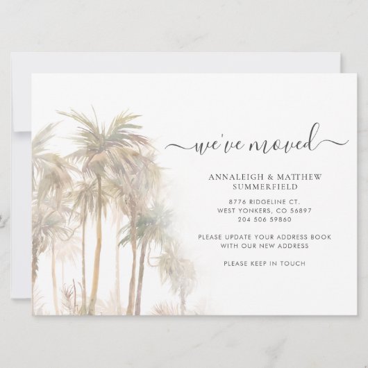 We hebben de Waterverf Manuscript Palm Trees verpl Aankondiging (Voorkant)