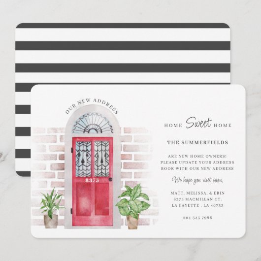 We hebben de Waterverf met de chique rode deur ver Aankondiging (Voorkant / Achterkant)