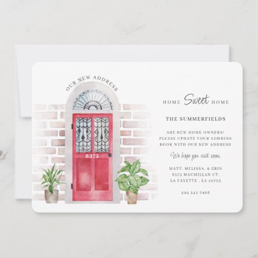 We hebben de Waterverf met de chique rode deur ver Aankondiging (Voorkant)