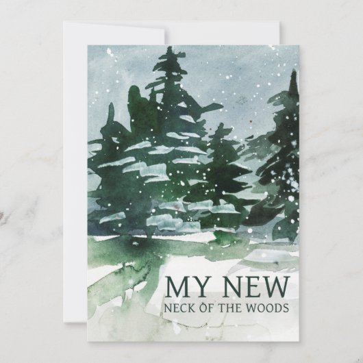 We hebben de Waterverf van het dennenbos verplaats Aankondiging (Voorkant)