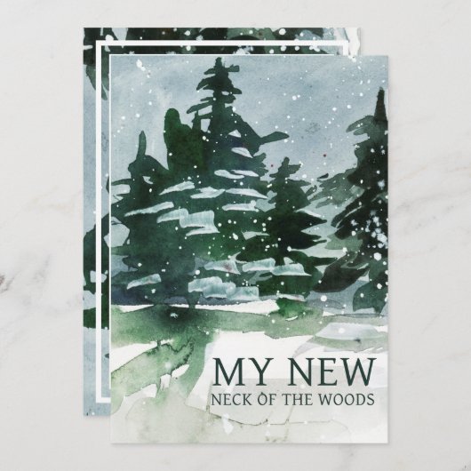 We hebben de Waterverf van het dennenbos verplaats Aankondiging (Voorkant / Achterkant)