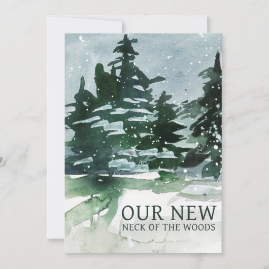 We hebben de Waterverf van het dennenbos verplaats Aankondiging (Voorkant)