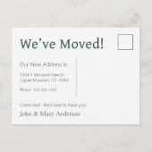 We hebben de Waterverf van het dennenbos verplaats Aankondigingskaart (Achterkant)