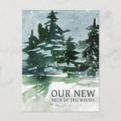 We hebben de Waterverf van het dennenbos verplaats Aankondigingskaart (Voorkant)