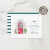 We hebben de Waterverf van het nieuwe adres Rode D Notitiekaartje (Voorkant / Achterkant in situ)