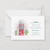 We hebben de Waterverf van het nieuwe adres Rode D Notitiekaartje (Voorkant)