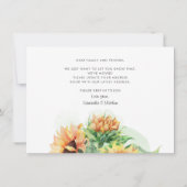 We hebben de Waterverf van zonnebloemen verplaatst Notitiekaartje (Achterkant)