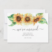 We hebben de Waterverf van zonnebloemen verplaatst Notitiekaartje (Voorkant)