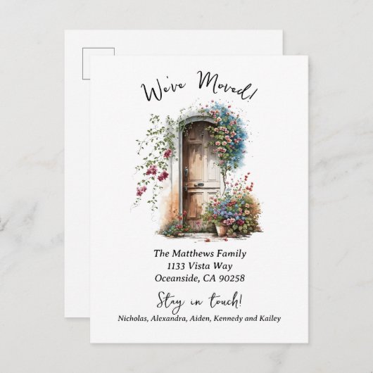 We hebben de Waterverf verplaatst Aankondigingskaart (Voorkant / Achterkant)