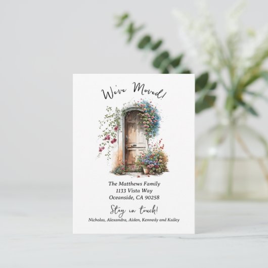 We hebben de Waterverf verplaatst Aankondigingskaart (Staand voorkant)