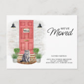 We hebben de Waterverf voorste rode deurkat verpla Aankondigingskaart (Voorkant)