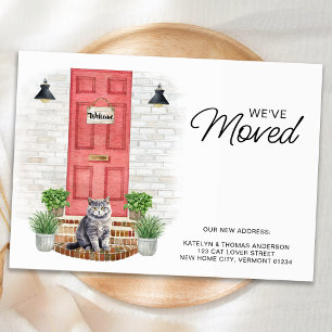 We hebben de Waterverf voorste rode deurkat verpla Aankondigingskaart