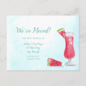 We hebben de Waterverf Watermeloen Drink verplaats Aankondigingskaart (Voorkant)