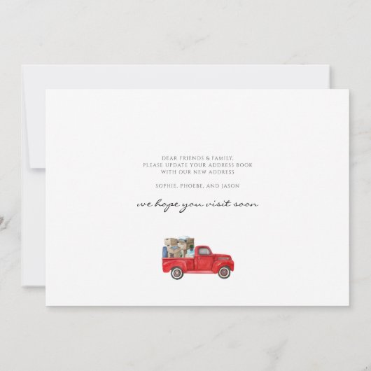 We hebben de wijziging van Adres Red Truck Moving (Achterkant)