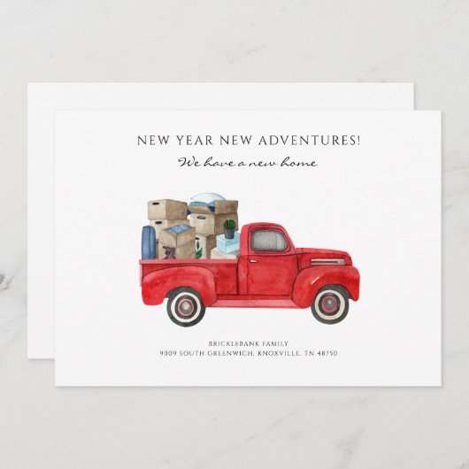 We hebben de wijziging van Adres Red Truck Moving (Voorkant / Achterkant)