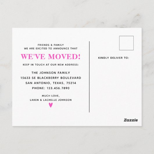 We hebben de wijziging van de aankondiging van adr briefkaart (Achterkant)