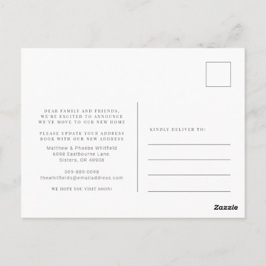 We hebben de wijziging van de aankondiging van adr briefkaart (Achterkant)