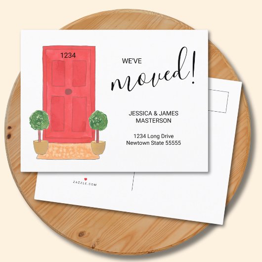 We hebben de wijziging van de Waterverf Adres rode Aankondigingskaart