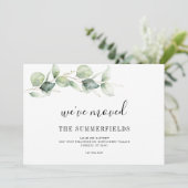 We hebben de wijziging van eBay-adres verplaatst Aankondiging (Staand voorkant)