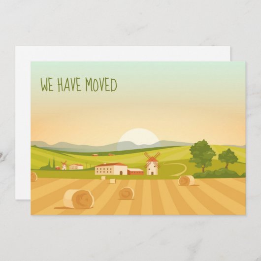 We hebben de wijziging van het Boerderij in adresv Aankondiging (Voorkant / Achterkant)