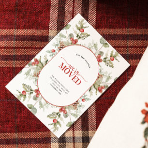 We hebben de Winterpine Berry Moving Announcement  Feestdagenkaart