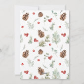 We hebben de Winterpine Berry Moving Announcement  Feestdagenkaart (Achterkant)