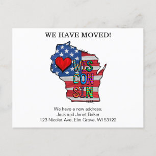 We hebben de Wisconsin-landen verplaatst naar de a Briefkaart